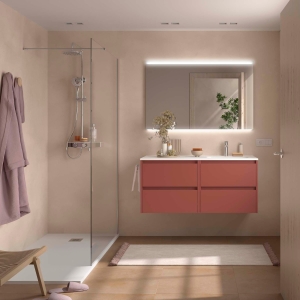Mueble baño suspendido Noja 4C de Salgar 120 lavabo desplazado - Imagen 7