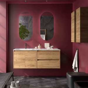 Mueble baño suspendido Noja 2P+2C de Salgar 120 Lavabo Desplazado - Imagen 4