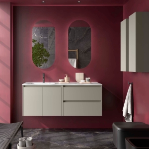 Mueble baño suspendido Noja 2P+2C de Salgar 120 Lavabo Desplazado - Imagen 8