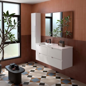 Mueble baño suspendido Vima de Salgar 120 lavabo desplazado - Imagen 5