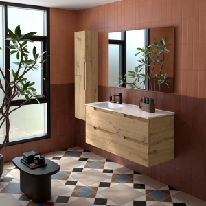 Mueble baño suspendido Vima de Salgar 120 lavabo desplazado - Imagen 6