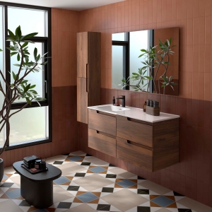 Mueble baño suspendido Vima de Salgar 120 lavabo desplazado - Imagen 3