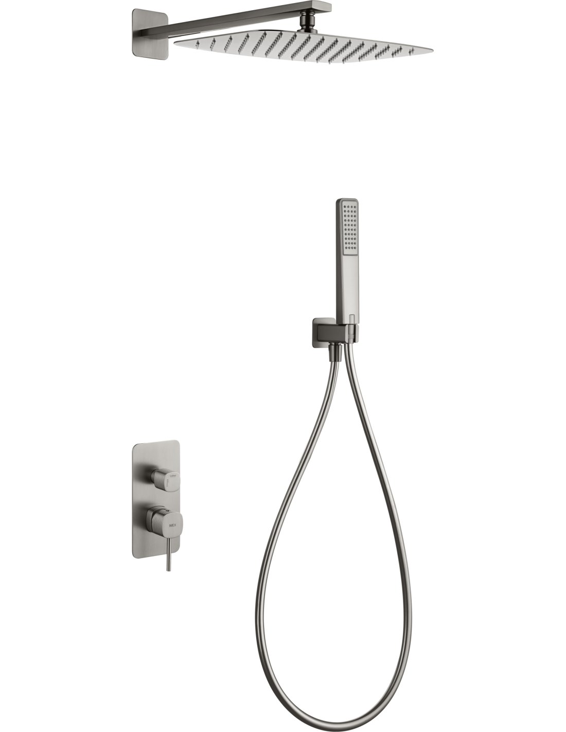 CONJUNTO DUCHA MONOMANDO EMPOTRADO FIRENZE NÍQUEL CEPILLADO GPF065/NQ CONJUNTO DUCHA MONOMANDO EMPOTRADO FIRENZE NÍQUEL CEPILLADO GPF065/NQ - Imagen 1
