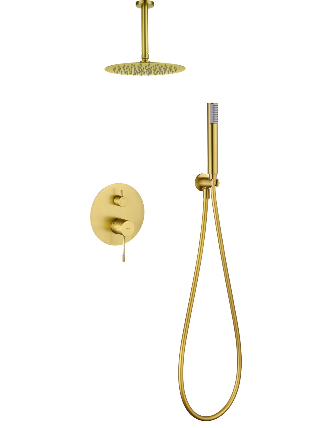CONJUNTO DUCHA MONOMANDO EMPOTRADO PIAMONTE ORO CEPILLADO GPP059/OC CONJUNTO DUCHA MONOMANDO EMPOTRADO PIAMONTE ORO CEPILLADO GPP059/OC - Imagen 1