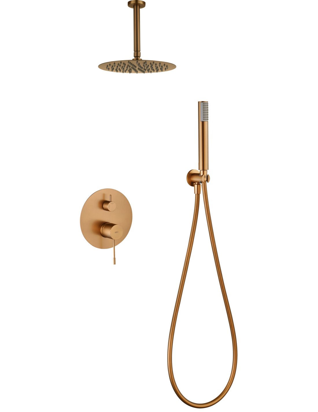 CONJUNTO DUCHA MONOMANDO EMPOTRADO PIAMONTE ORO ROSA CEPILLADO GPP059/ORC CONJUNTO DUCHA MONOMANDO EMPOTRADO PIAMONTE ORO ROSA CEPILLADO GPP059/ORC - Imagen 1