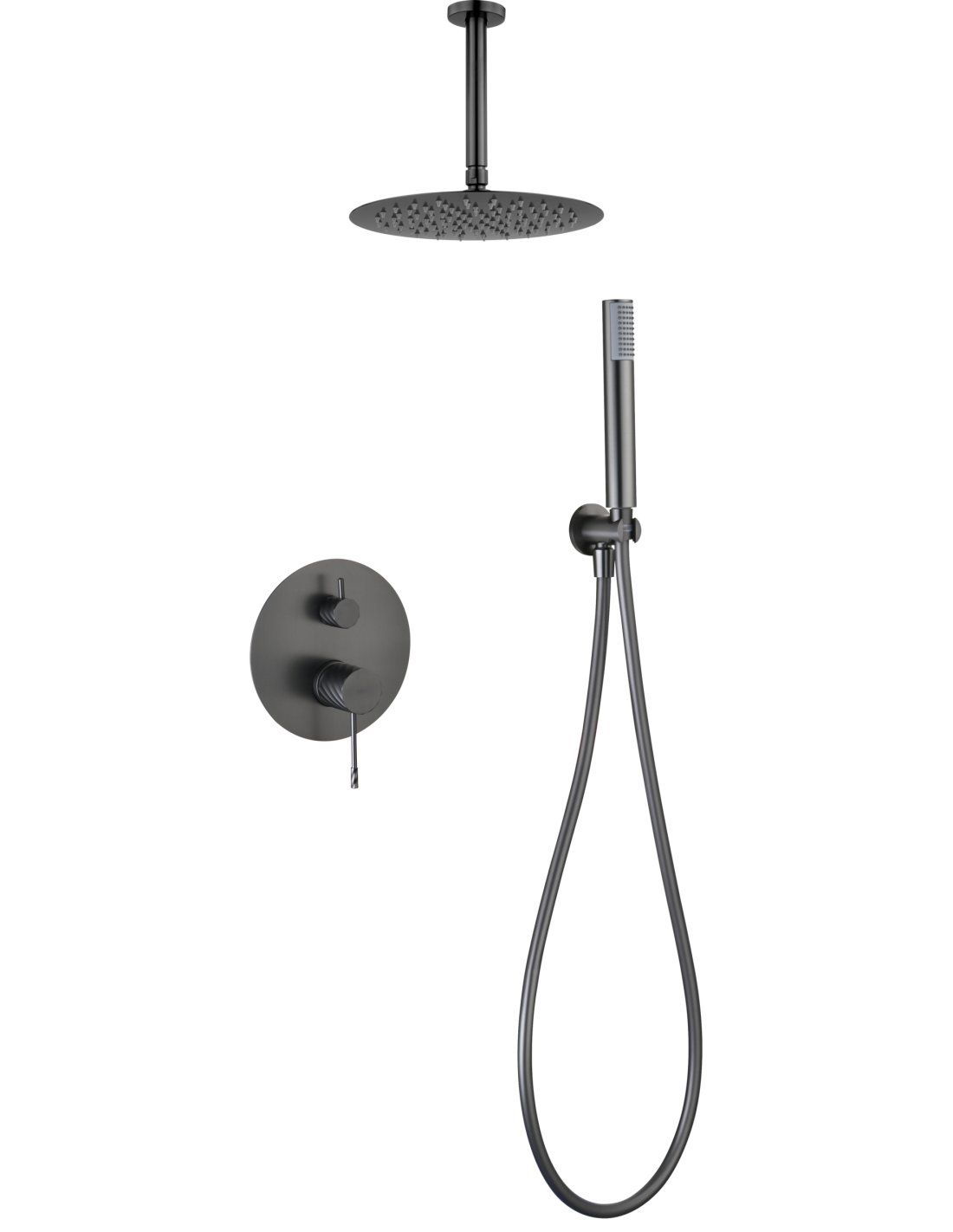 CONJUNTO DUCHA MONOMANDO EMPOTRADO PALAU BLACK GUN METAL GPP063/BGM CONJUNTO DUCHA MONOMANDO EMPOTRADO PALAU BLACK GUN METAL GPP063/BGM - Imagen 1