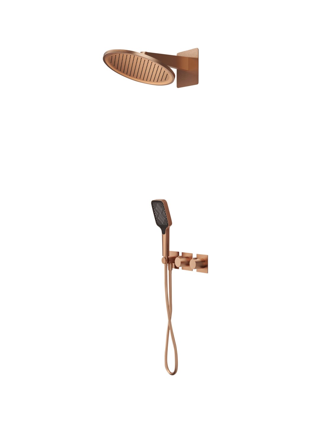 CONJUNTO DUCHA TERMOSTÁTICO EMPOTRADO INARI ORO ROSA CEPILLADO GTI067/ORC CONJUNTO DUCHA TERMOSTÁTICO EMPOTRADO INARI ORO ROSA CEPILLADO GTI067/ORC - Imagen 1