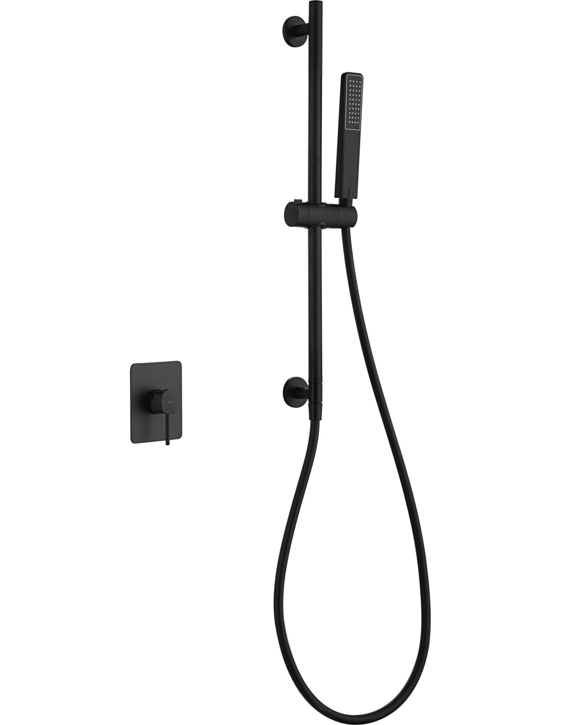SET MONOMANDO EMPOTRADO 1 VÍA FIRENZE CON MANGO NEGRO MATE SMF065/NG SET MONOMANDO EMPOTRADO 1 VÍA FIRENZE CON MANGO NEGRO MATE SMF065/NG - Imagen 1