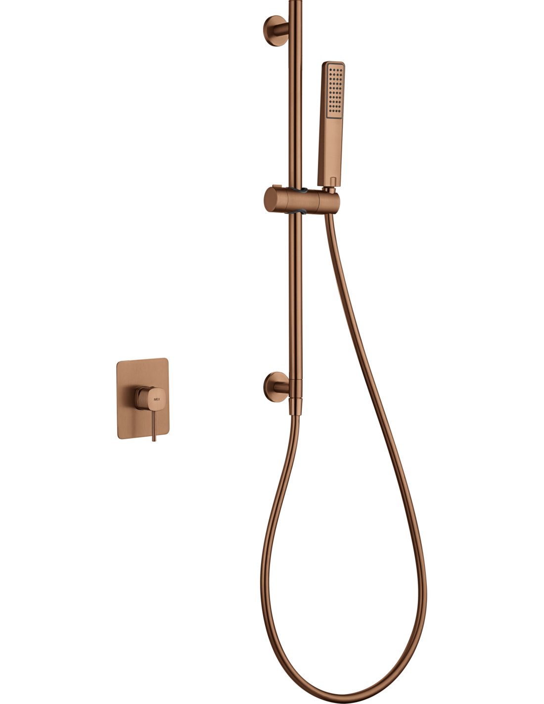 SET MONOMANDO EMPOTRADO 1 VÍA FIRENZE CON MANGO ORO ROSA CEPILLADO SMF065/ORC SET MONOMANDO EMPOTRADO 1 VÍA FIRENZE CON MANGO ORO ROSA CEPILLADO SMF065/ORC - Imagen 1