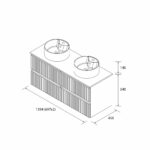 SALGAR KIRA Mueble de baño suspendido 140 Lavabo Lisboa 2 pozas - Imagen 7
