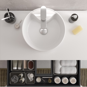 SALGAR KIRA Mueble de baño suspendido 120 Lavabo Lisboa 2 pozas - Imagen 6