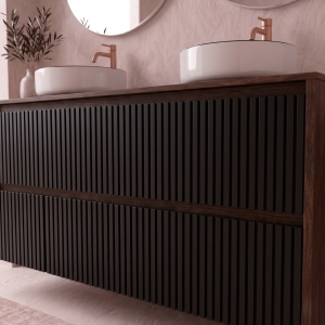 Mueble baño suspendido Aura TOP 2 Cajones + 2 Puertas 100-120-140-160-180-200-240 - Imagen 12