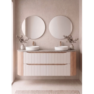 Mueble baño suspendido Aura TOP 2 o 4 Cajones con curva 60-80-100-120-140-160-180-200-240