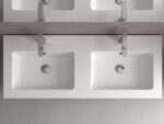 SALGAR KIRA Mueble de baño suspendido 160 Lavabo Vilna 2 pozas Solid Surface - Imagen 8
