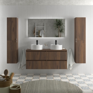 SALGAR KIRA Mueble de baño suspendido 120 Lavabo Lisboa 2 pozas - Imagen 4