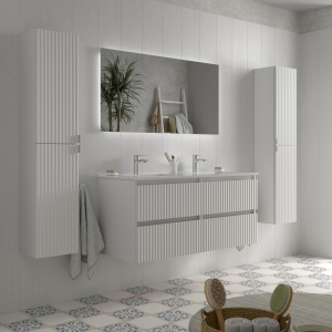 SALGAR KIRA Mueble de baño suspendido 120 Lavabo Constanza 2 pozas - Imagen 5