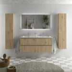 SALGAR KIRA Mueble de baño suspendido 120 Lavabo Constanza 2 pozas - Imagen 3