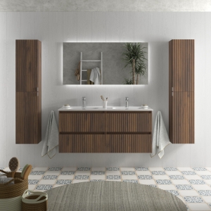SALGAR KIRA Mueble de baño suspendido 120 Lavabo Constanza 2 pozas - Imagen 4