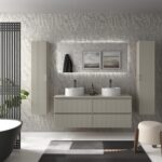 SALGAR KIRA Mueble de baño suspendido 140 Lavabo Lisboa 2 pozas - Imagen 2