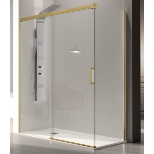 Mampara Frontal KASSANDRA GLASÉ GS102 Oro Cepillado