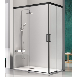 Mampara Angular KASSANDRA GLASÉ GS607 Negro Mate