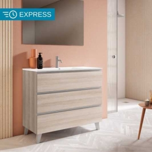 Pack oferta mueble de baño con patas Granada 3C Suelo Laminado de Visobath - Imagen 8