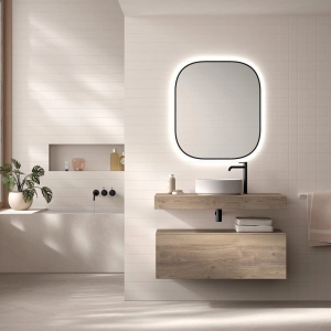 Encimera de baño de 10 cm de altura con cajonera op. Nomad Visobath 60-80-100-120 Solid Surface - Imagen 5