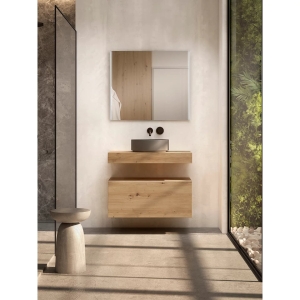 Encimera de baño de 10 cm de altura con cajonera op. Nomad Visobath 60-80-100-120 Solid Surface - Imagen 4